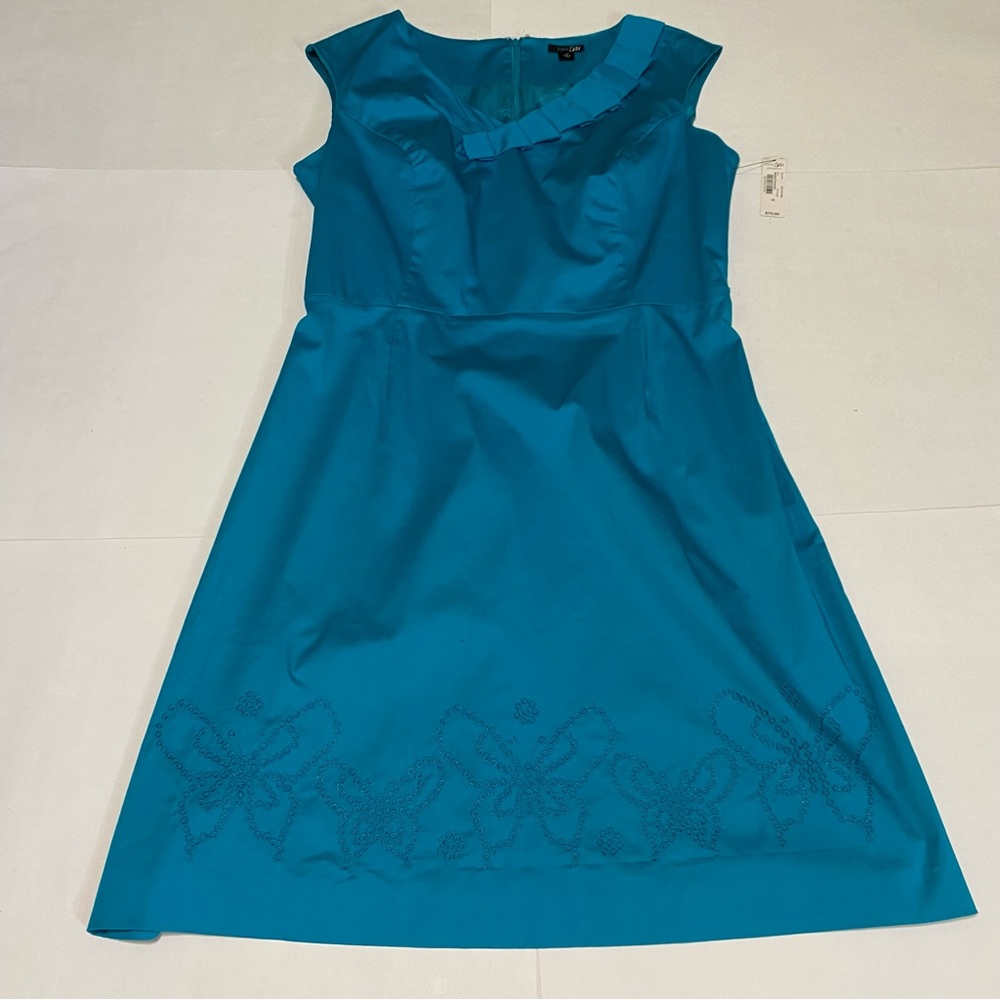 East 5th Vibrant Blue Dress with Ruffle Detail - Picture 3 of 14
